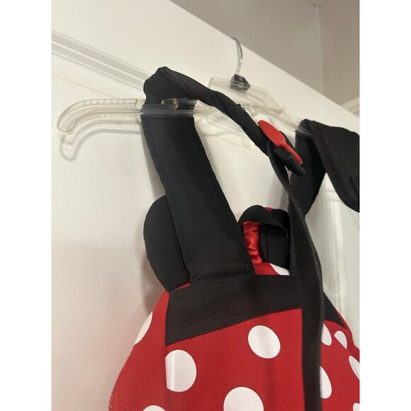Disney Minnie Mouse Red Polka Dot Backpack Ears Bow Front Pocket main image 4
